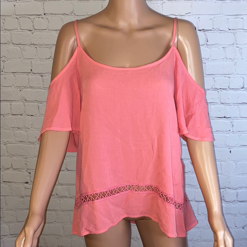 Miami pink/salmon off the shoulder top